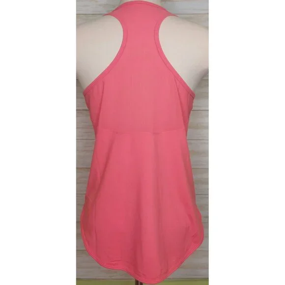 Calme By Johnny Was Womens Effect Draped Racer Back Tank Coral Pink Size Small - Picture 2 of 10